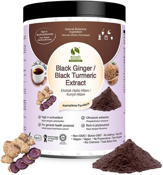 Bionutricia Black Ginger Extract Powder - 1.76 Oz (50g) | Pure Standardized Extract for Energy & Stamina