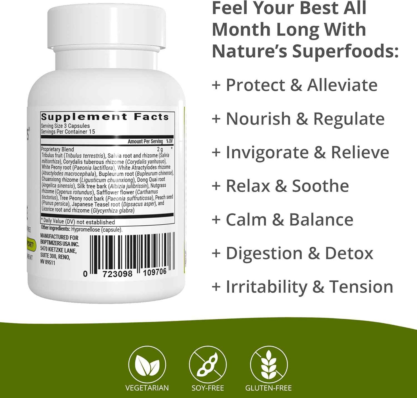 BiOptimizers Magnesium Breakthrough 4.0, (30 Capsules) & Cycle Care, (45 Capsules) - Natural Sleep, Brain, and Menstrual Relief Support Supplement Bundle