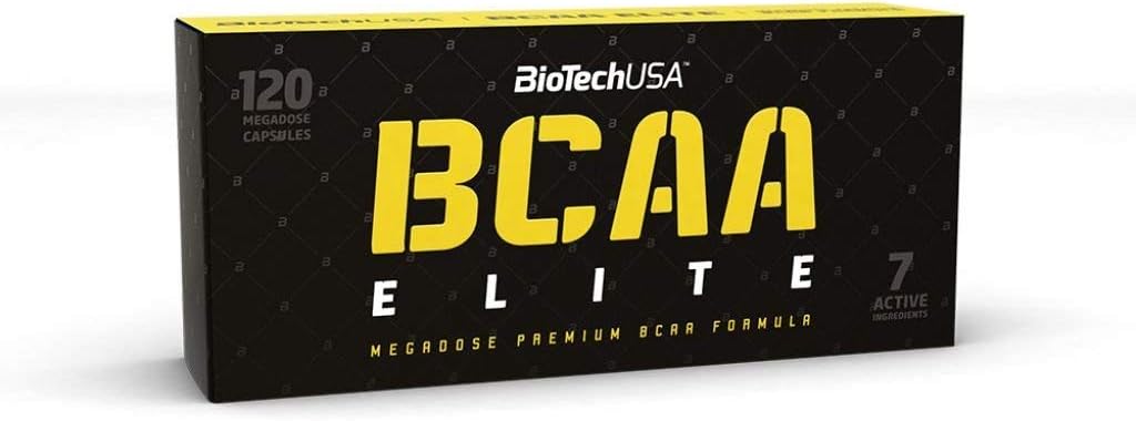 BioTechUSA Elite Series BCAA Capsules - Amino Acid Supplement with L-Leucine, L-Isoleucine, and L-Valine - 120 Capsules