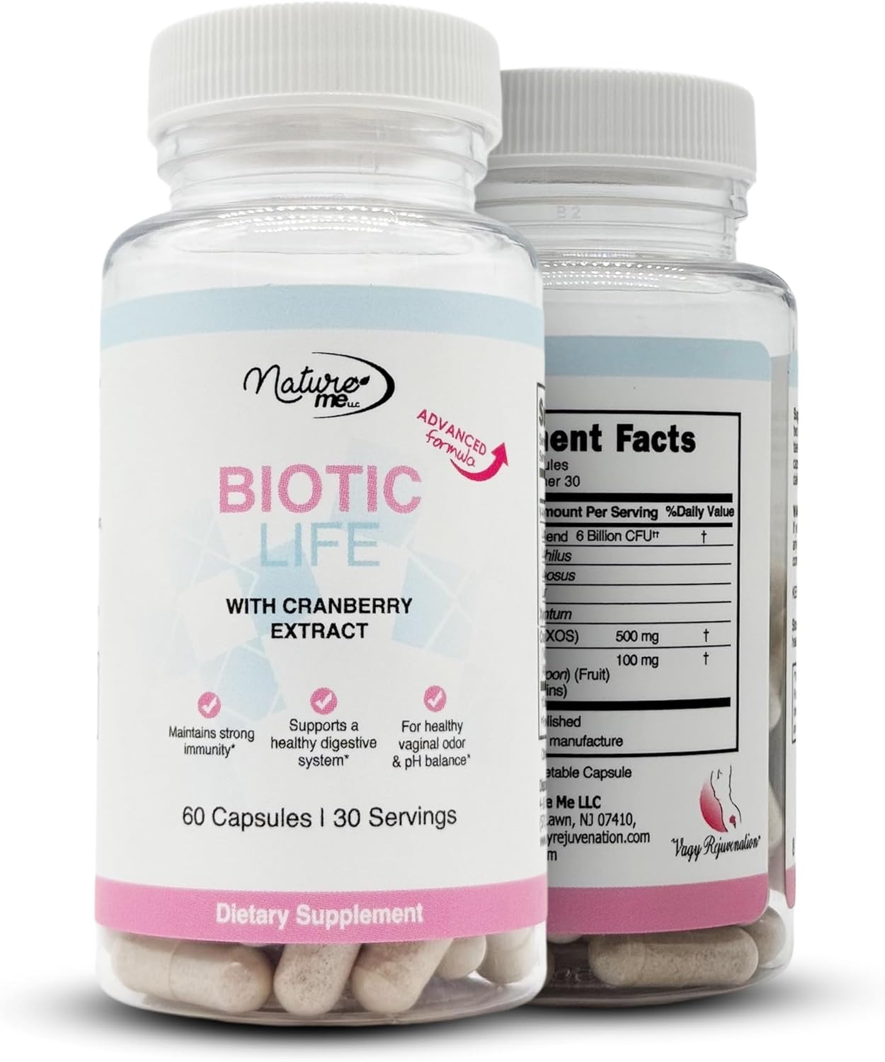 BioticLife Probiotic for Women - Supports Vaginal, Digestive & Urinary Health - 60 Capsules with Prebiotics & Cranberry Extract