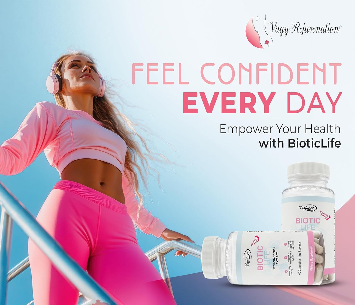 BioticLife Probiotic for Women - Supports Vaginal, Digestive & Urinary Health - 60 Capsules with Prebiotics & Cranberry Extract