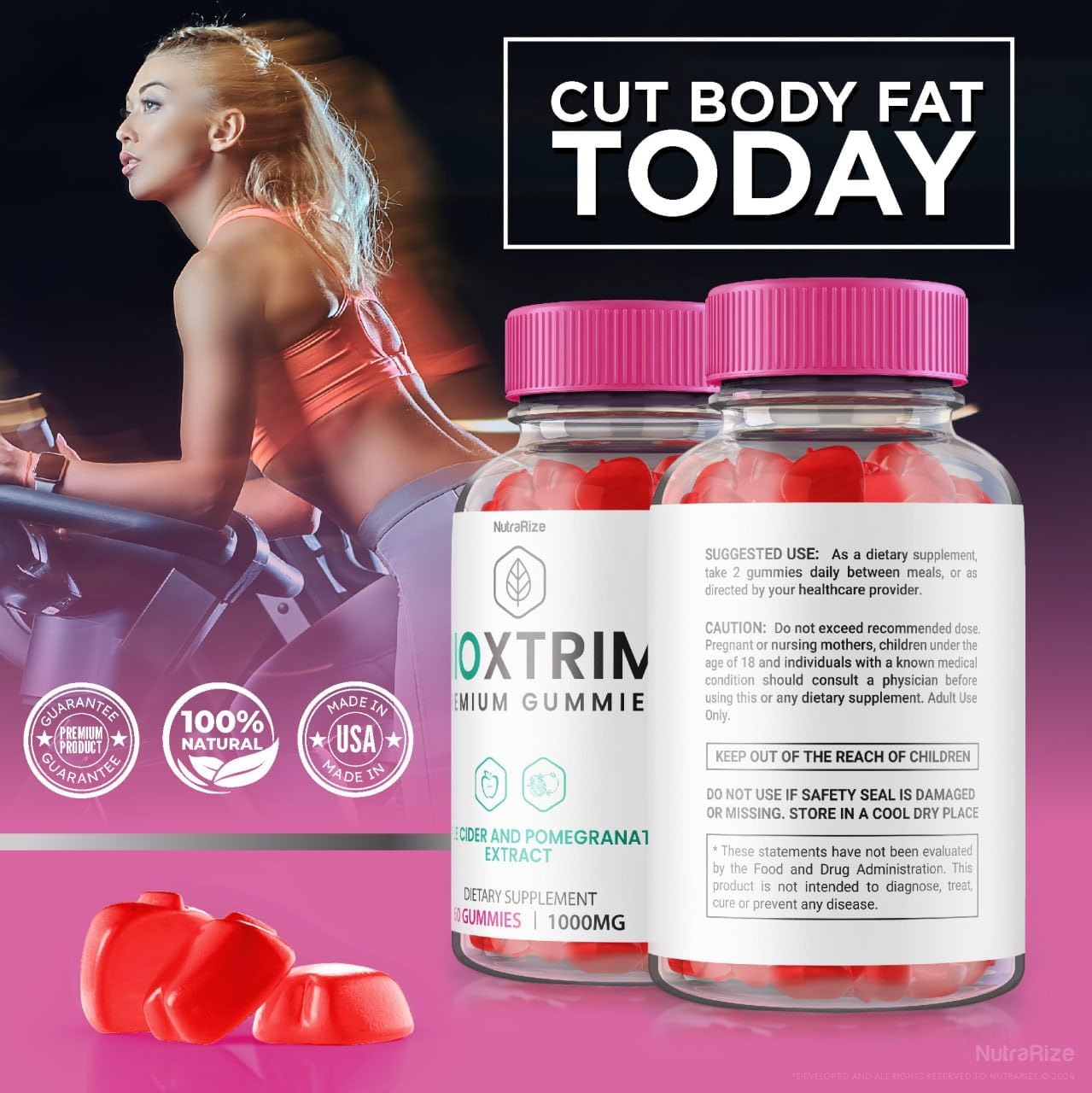 BioXtrim Keto ACV Gummies 3 Pack for Advanced Slimming Formula - Maximum Strength Supplement with Keto and ACV - 180 Gummies