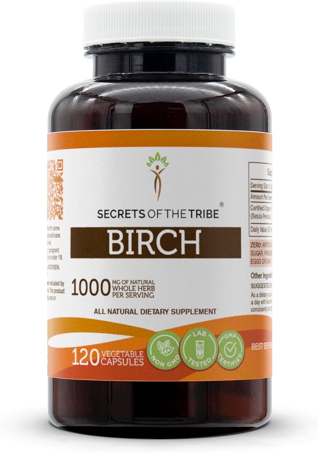 Birch (Betula Pendula) Dried Leaf 1000mg Capsules - Secrets of the Tribe