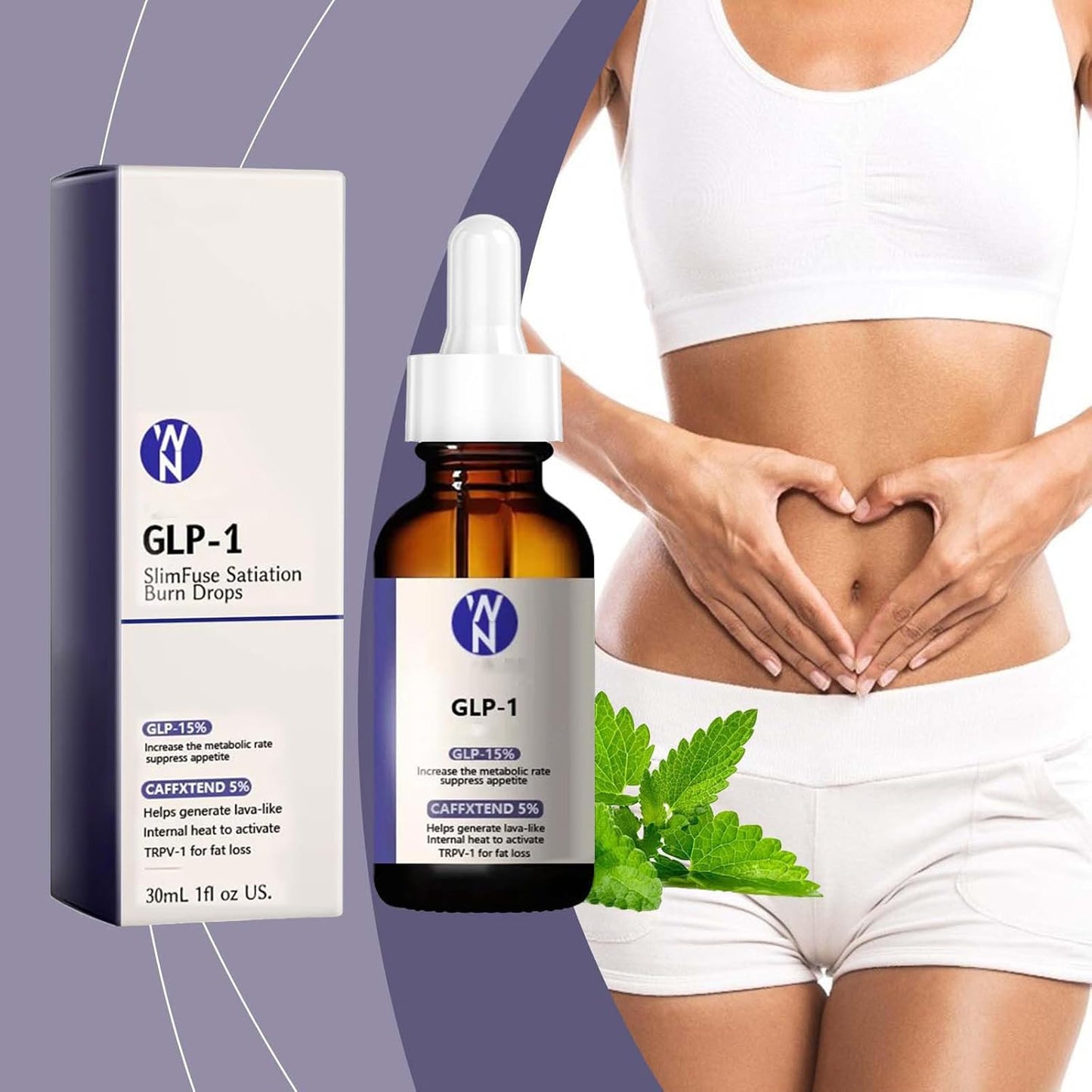 BITYEYE WW&NAPHARM Vitamin Drops - Napharm GLP-1Slim Fuse for Metabolism in Men & Women - 2PCS