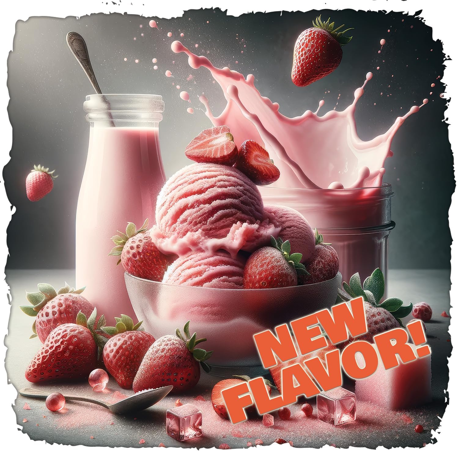 Black Magic Protein Powder - Whey, Egg, & Casein Complex with Enzymes & MCT - Pre & Post Workout - Strawberry Ice Cream - 24g Protein - 2 LB