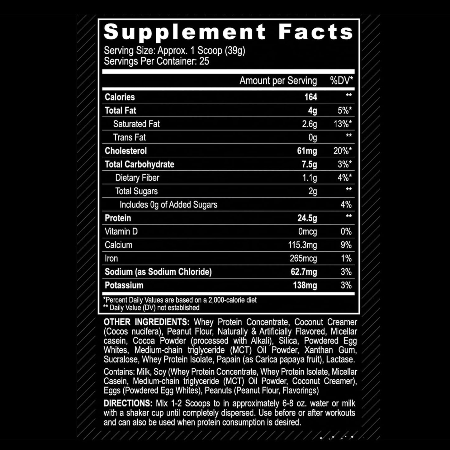 Black Magic Protein Powder: Whey, Egg, and Casein Complex with Enzymes & MCT - Pre & Post Workout - Chocolate Peanut Butter Puffs - 24g Protein - 2 LB