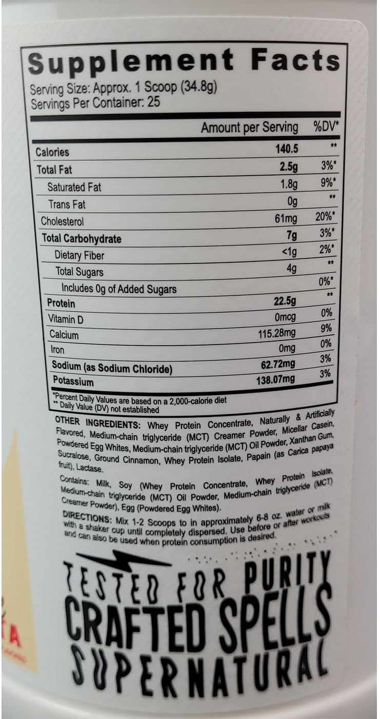 Black Magic Supply Multi-Source Protein Powder - 2LB Horchata Flavor - 23g Protein Blend for Pre and Post Workout - Whey, Egg Albumin, Casein, MCTs