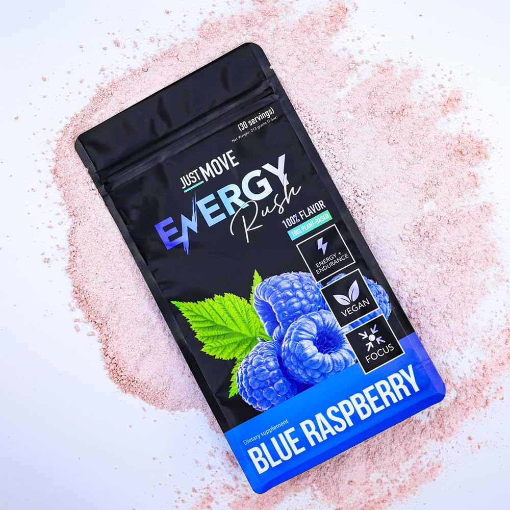 Blue Raspberry Energy Rush Pre Workout Supplement - Boost Your Workout