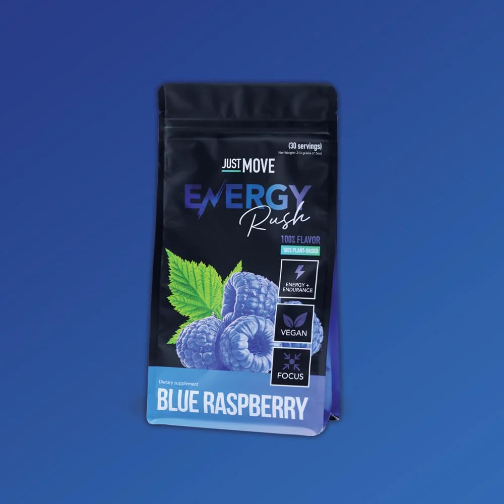 Blue Raspberry Energy Rush Pre Workout Supplement - Boost Your Workout