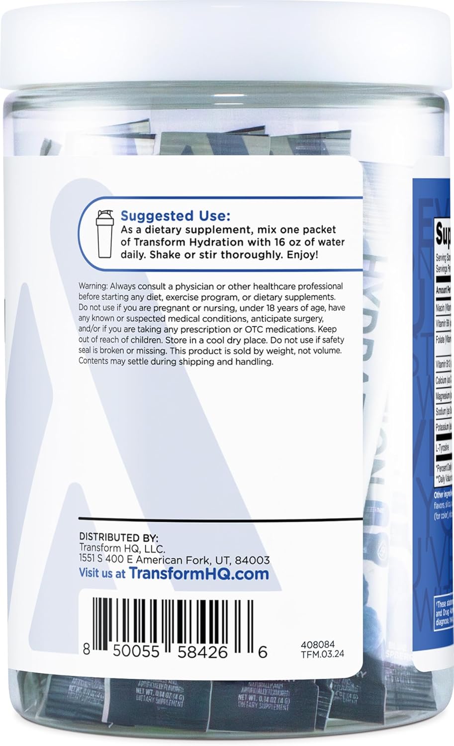 Blue Raspberry Hydration Drink Mix - 21 Single-Serving Packets with Vitamins and Electrolytes for Hydration Boost