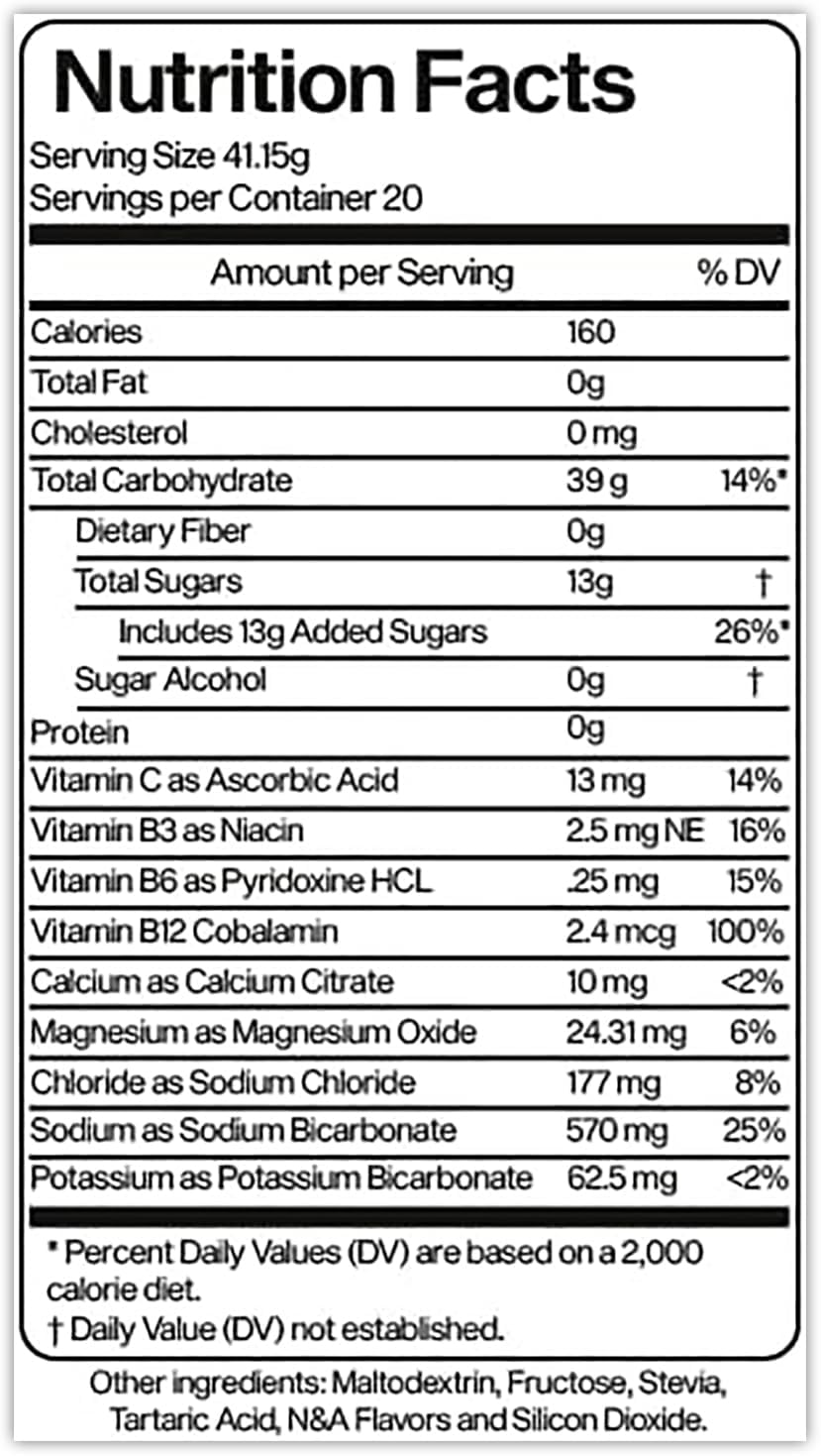 Blue Razz Hydro Power Endurance Fuel: Vegan, Non-GMO, Gluten Free High Carb Supplement for Maximum Performance - 20 Servings