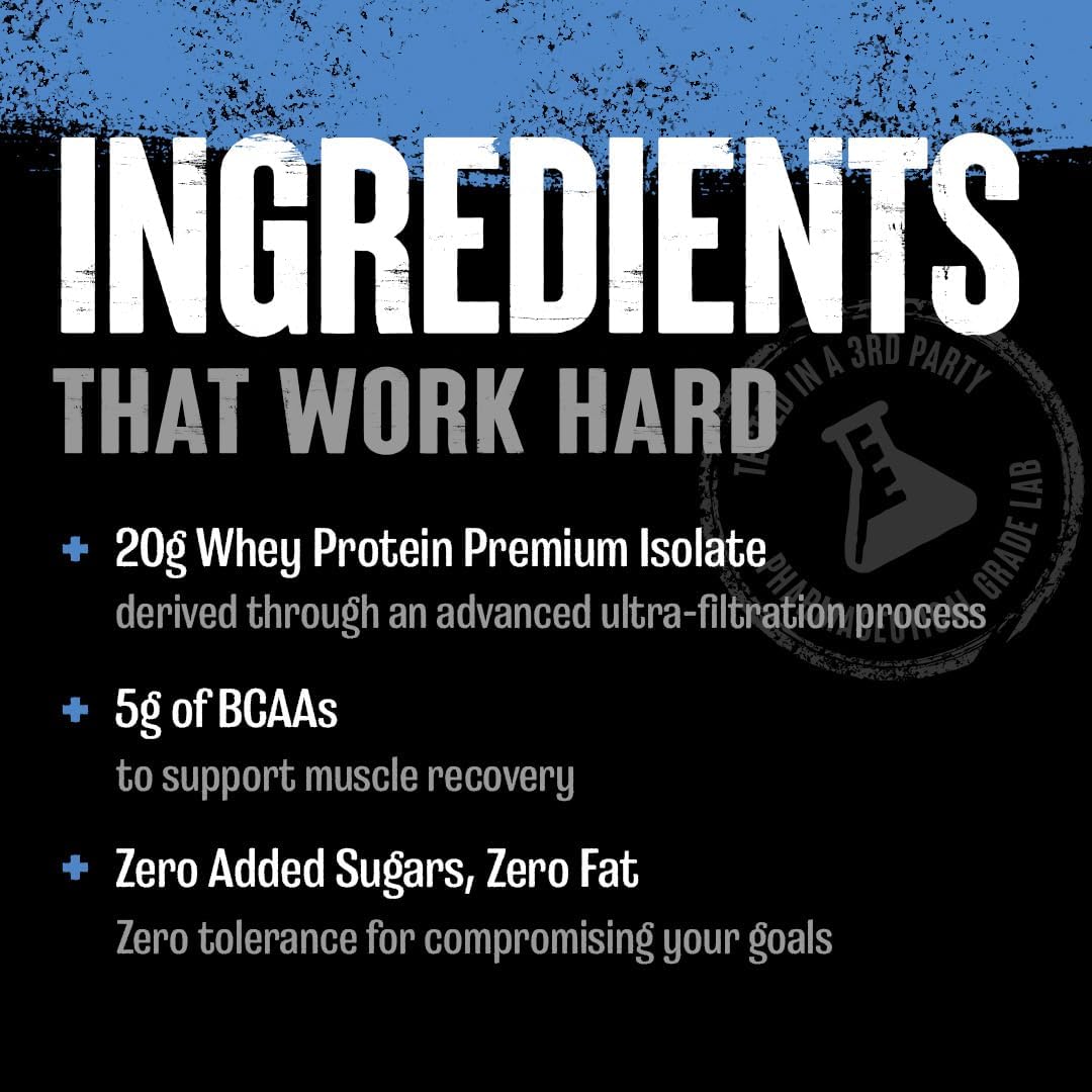 Blueberry Acai Clear Whey Isolate Protein Powder - Digestible, Mixable, 5g BCAA, Refreshing Anytime Drink for Men and Women, 125g