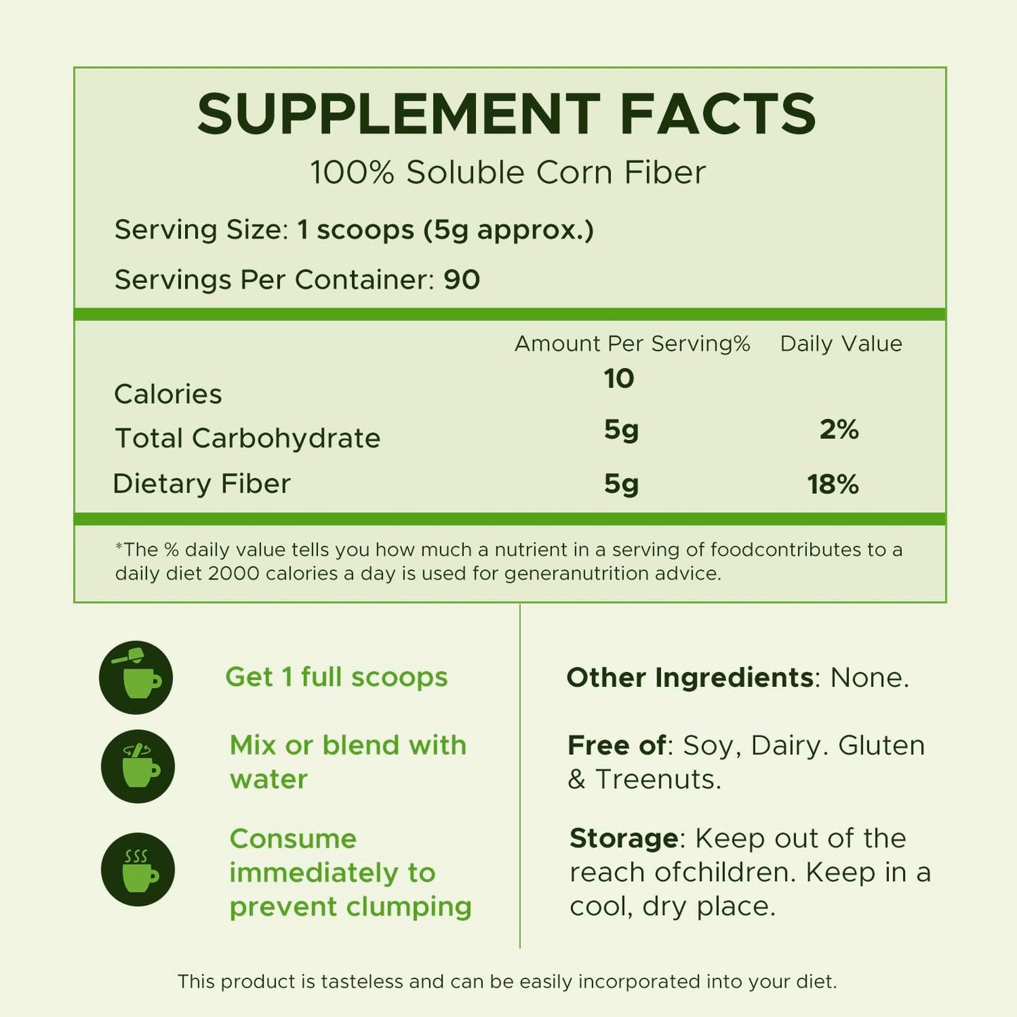 BNHealthy BN 100% Soluble Corn Fiber - Unflavored, Sugar Free, Supports Gut Health - Non-GMO, 90-Day Supply - Men & Women, Feel Full Faster, No Bloating