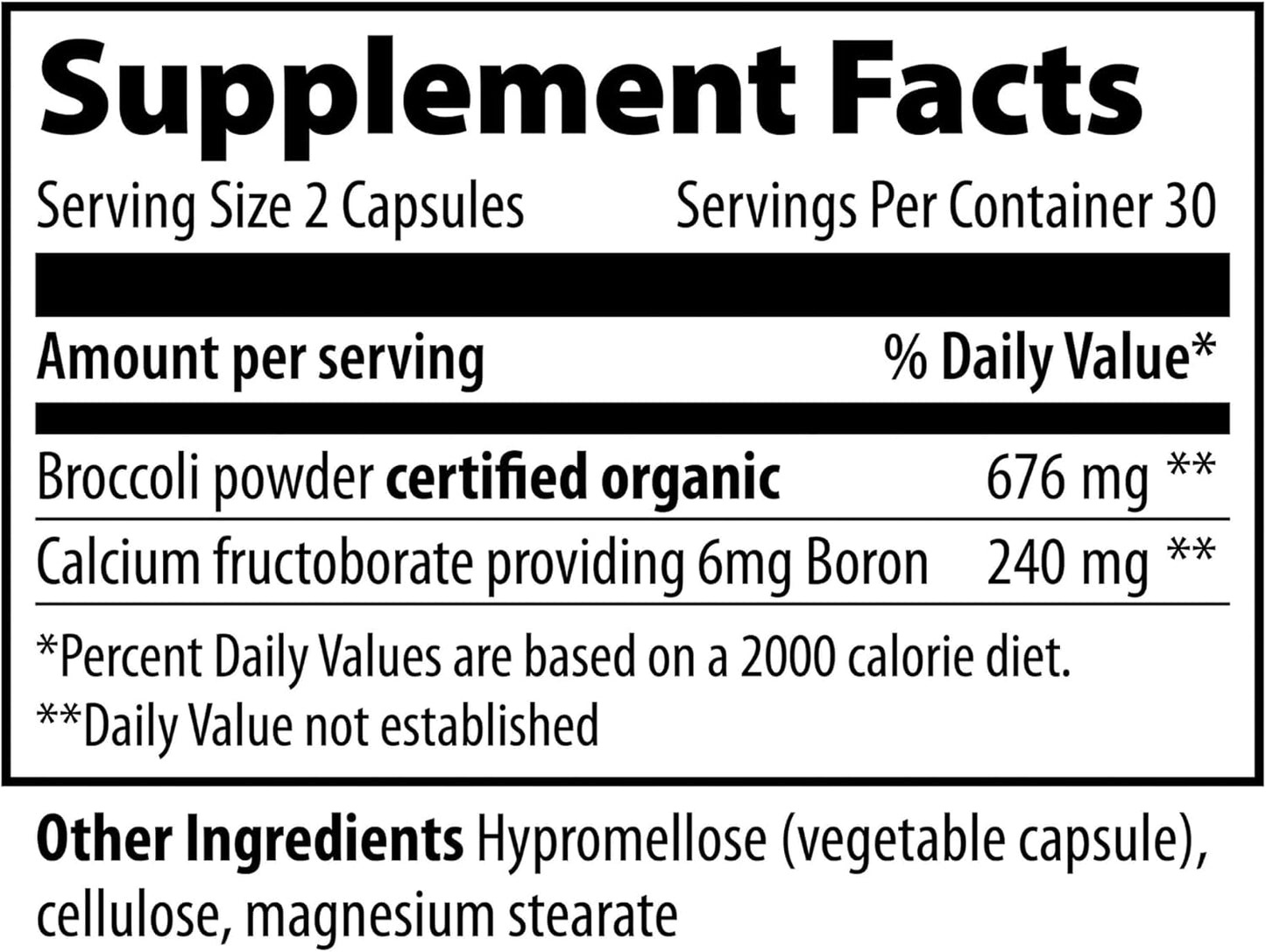 Boron Supplement for Vegetarian Joint and Bone Health - 60 Capsules