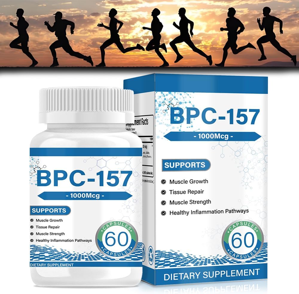 BP-C 157 Peptide Capsules 1000Mcg, Promotes Muscle Growth, Tissue Repair, and Strength, 60 Capsules