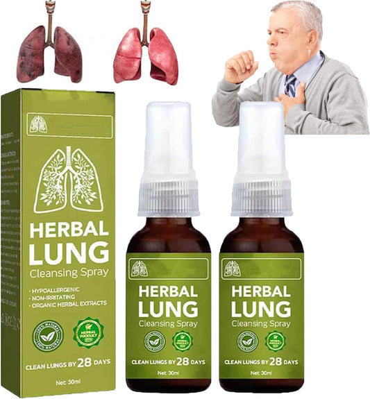 Breathdetox Herbal Lung Cleansing Spray - Natural Lung Support (2 Pack)