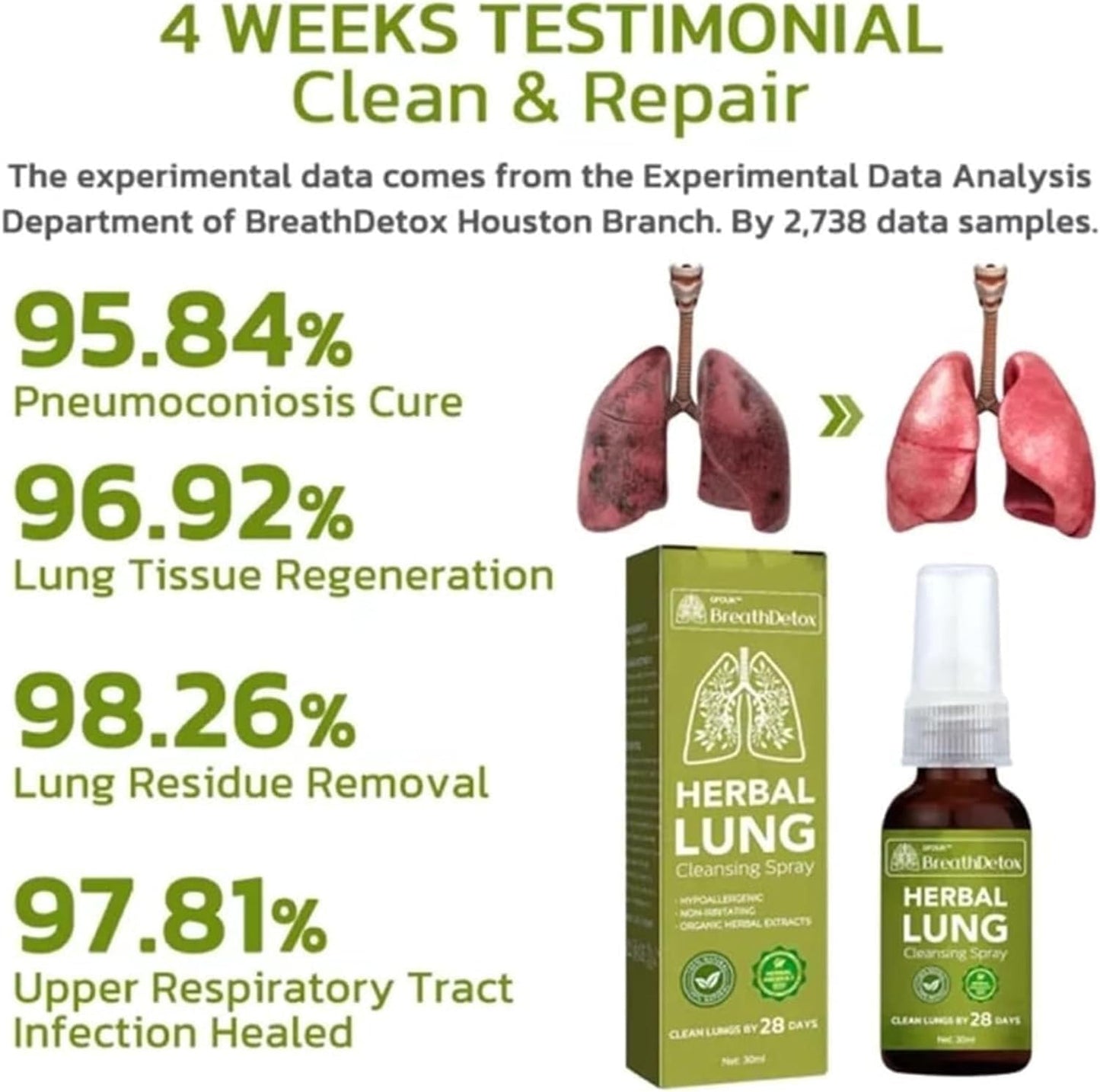 Breathdetox Herbal Lung Cleansing Spray - Natural Lung Support (2 Pack)