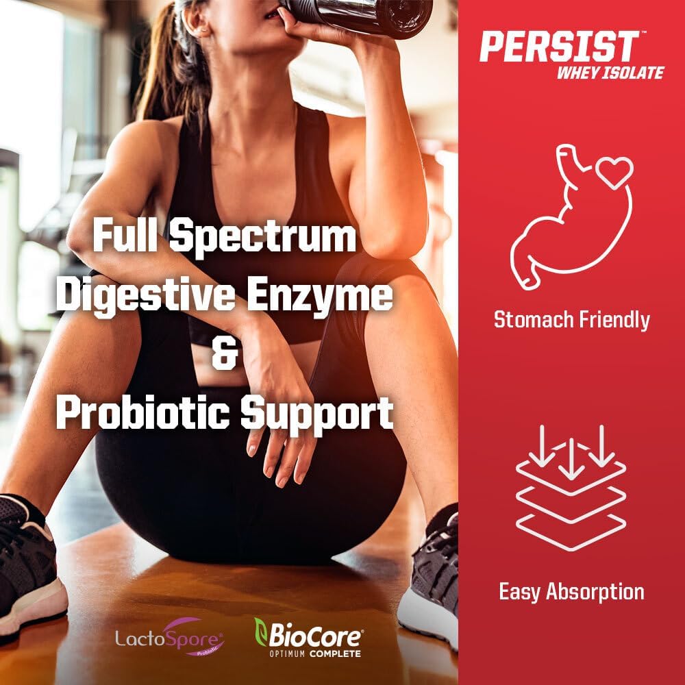 Brian Shaw's Undefined Nutrition Persist Whey Isolate - 24g Protein, 30 Servings - Recovery, Strength & Performance Support - Gluten Free, Fast Absorption - Chocolate Brownie Flavor - 2.18lbs