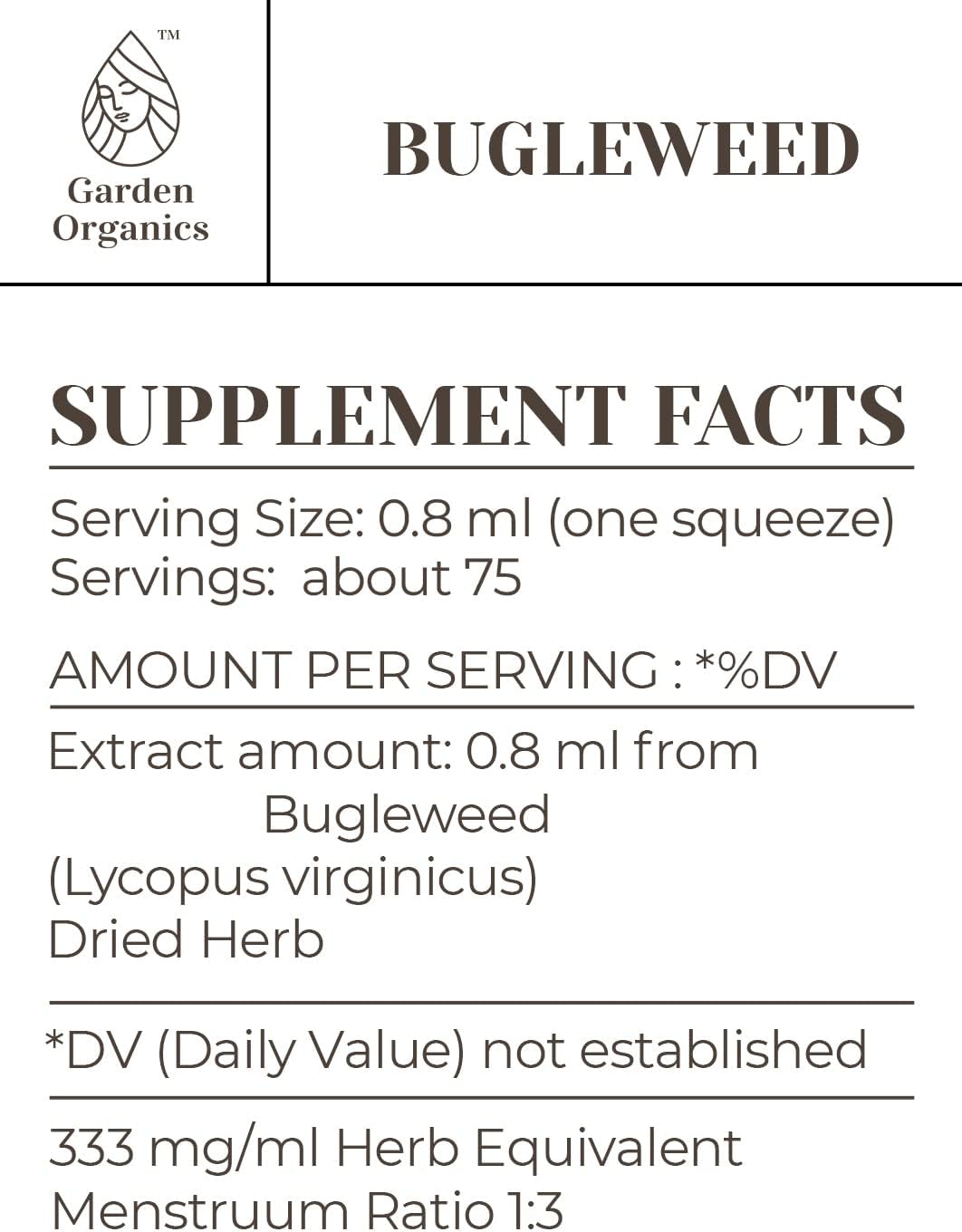 Bugleweed Alcohol-Free Tincture Extract - Immune System Booster - 100% Natural Liquid Drops - 2 fl oz