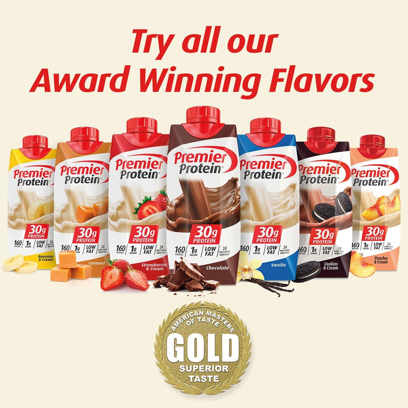 Bulk Pack of 12 Premier Protein Banana 30g Protein Shakes