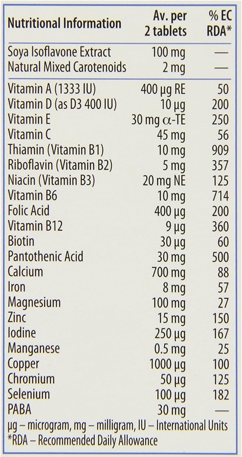 Bulk Pack of 4 Vitabiotics Menopace with Calcium Tablets - 60 Tablets in Total