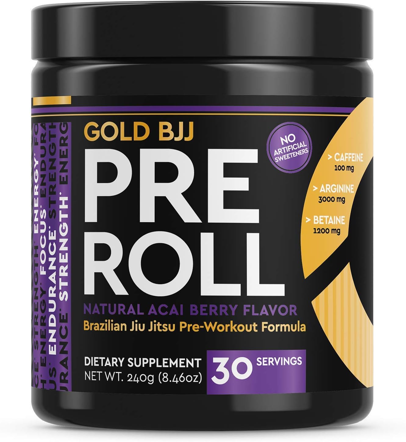 Bundle of Gold BJJ Pre-Roll and Post-Roll Jiu Jitsu Supplements for Enhanced Performance