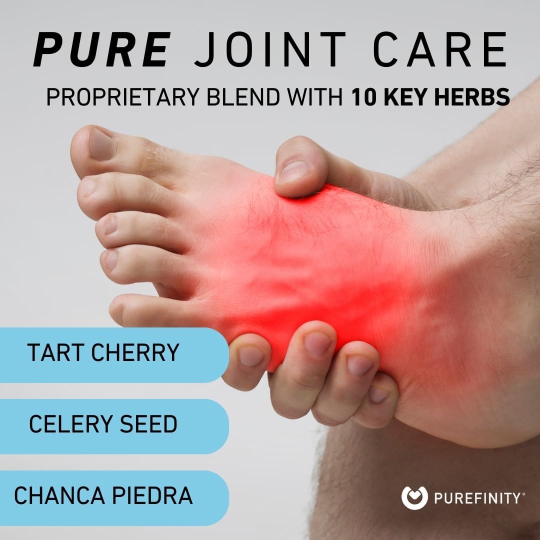Bundle of PUREFINITY Tart Cherry Extract Capsules and Uric Acid Flush Capsules for Joint Health and Inflammation Support