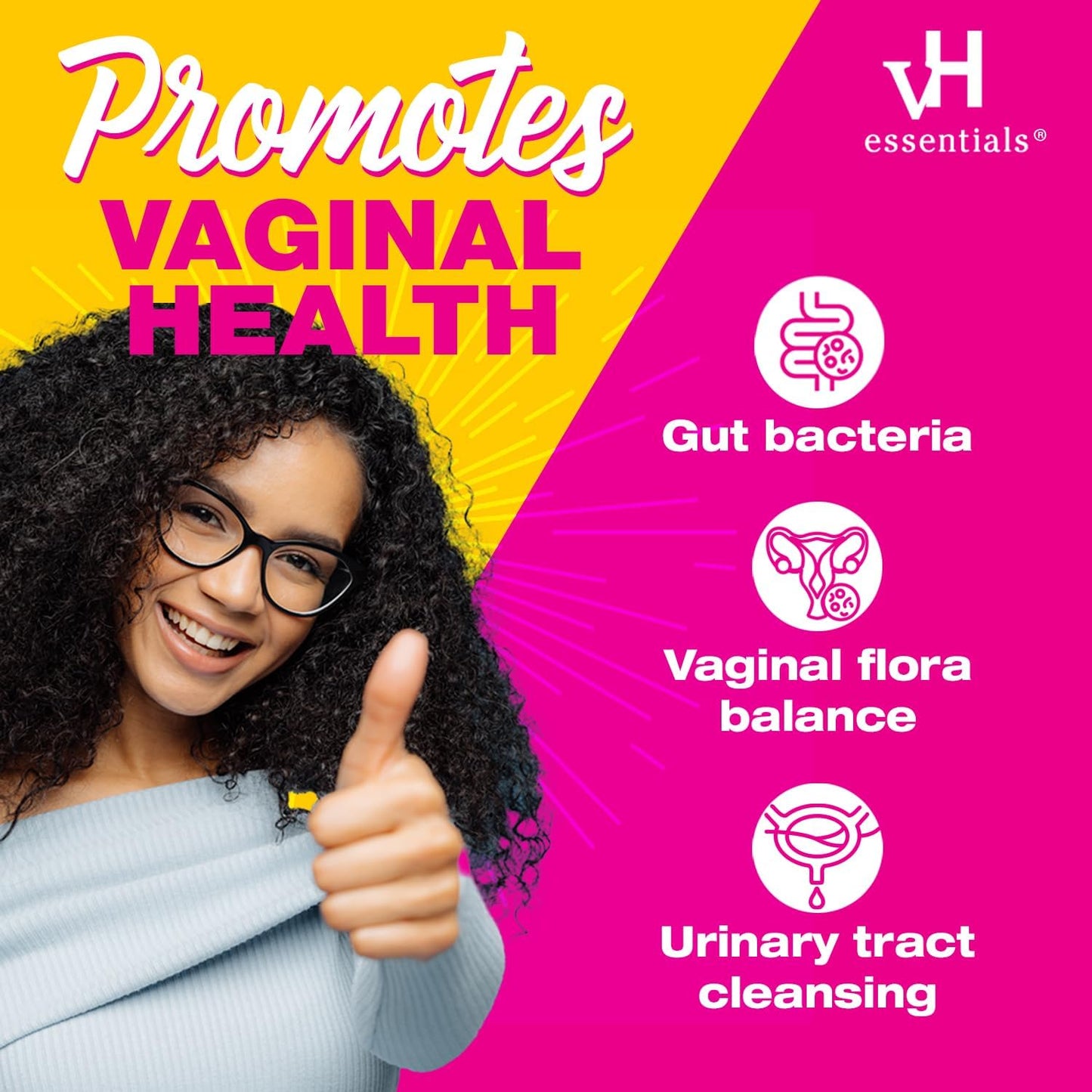 Bundle of vH essentials Probiotics, Prebiotics, and Cranberry Capsules + OLLY Probiotic + Prebiotic Gummy Supplement for Gut Health