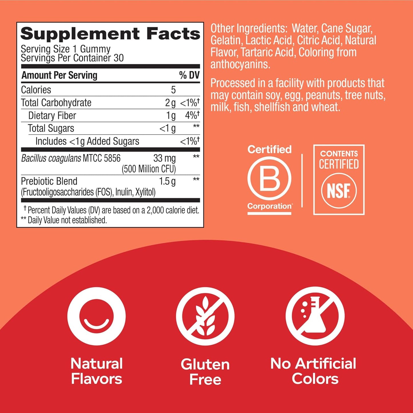 Bundle of vH essentials Probiotics, Prebiotics, and Cranberry Capsules + OLLY Probiotic + Prebiotic Gummy Supplement for Gut Health