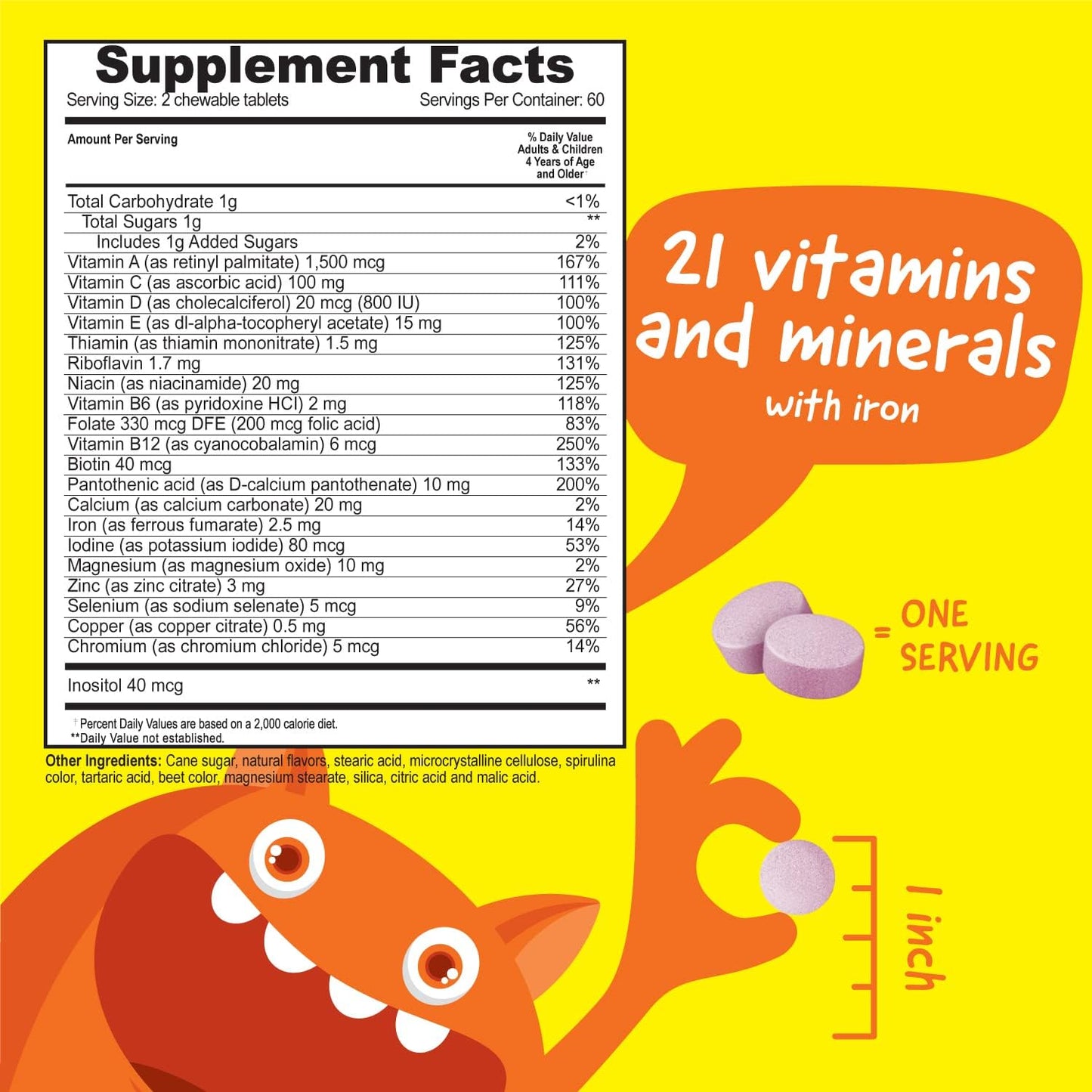 Bundle: VitaWorks Kids Vitamin D3 1000 IU and Multivitamin Chewables for Healthy Kids