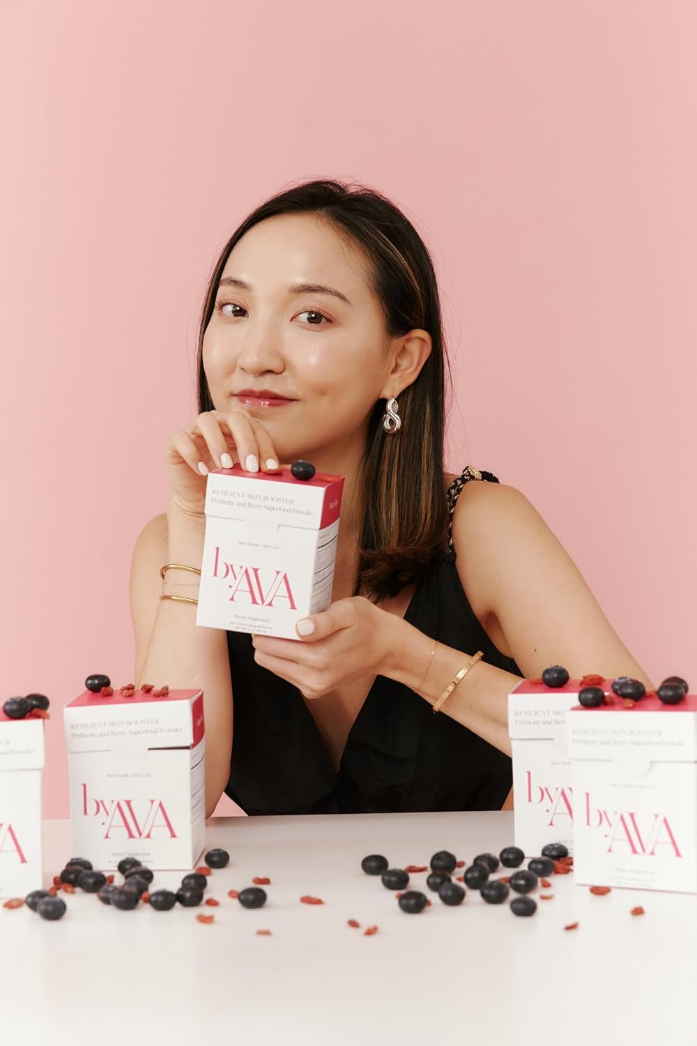 byAVA Resilient Skin Booster Powder with Prebiotic and Berry Superfoods for Glowing Skin and Gut Health - 30 Servings