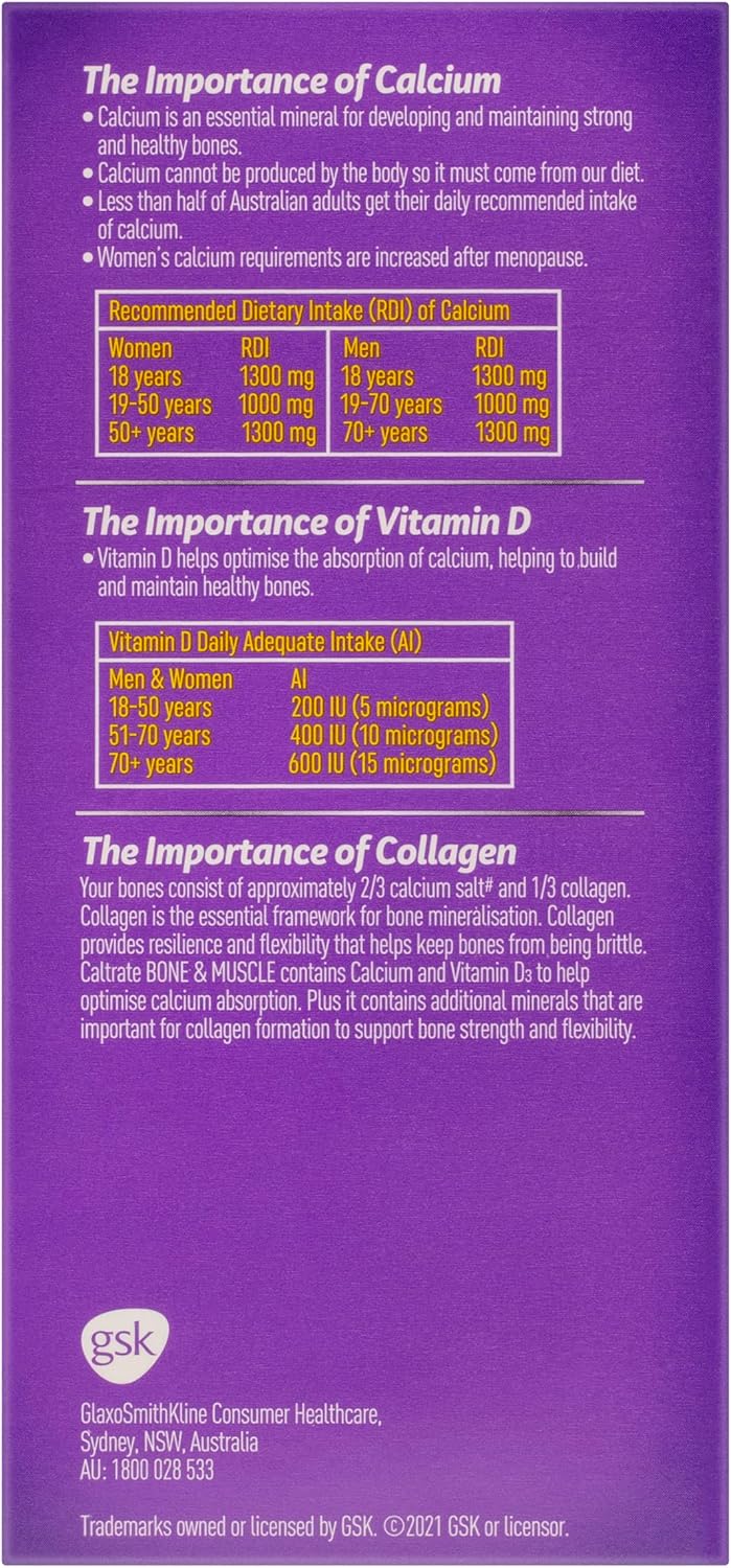 Caltrate Bone and Muscle Health with Minerals - 100 Tablets