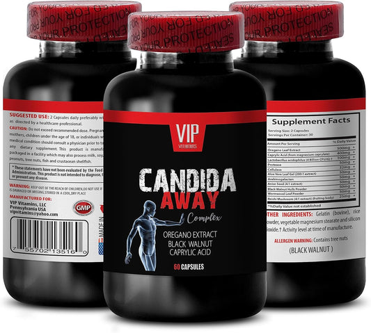 Candida Away Liver Detox Supplements for Women - Herbal Cleanse Pills 60 Capsules