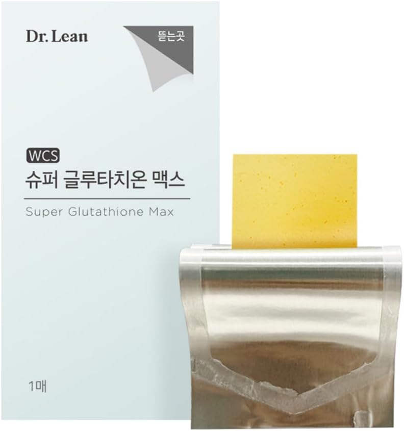 CARESYS Dr. Lean Super Glutathione Max Oral Film for Skin Health - Fast Absorption, High Purity, Vitamins, Niacin, Hyaluronic Acid - 1 Pack