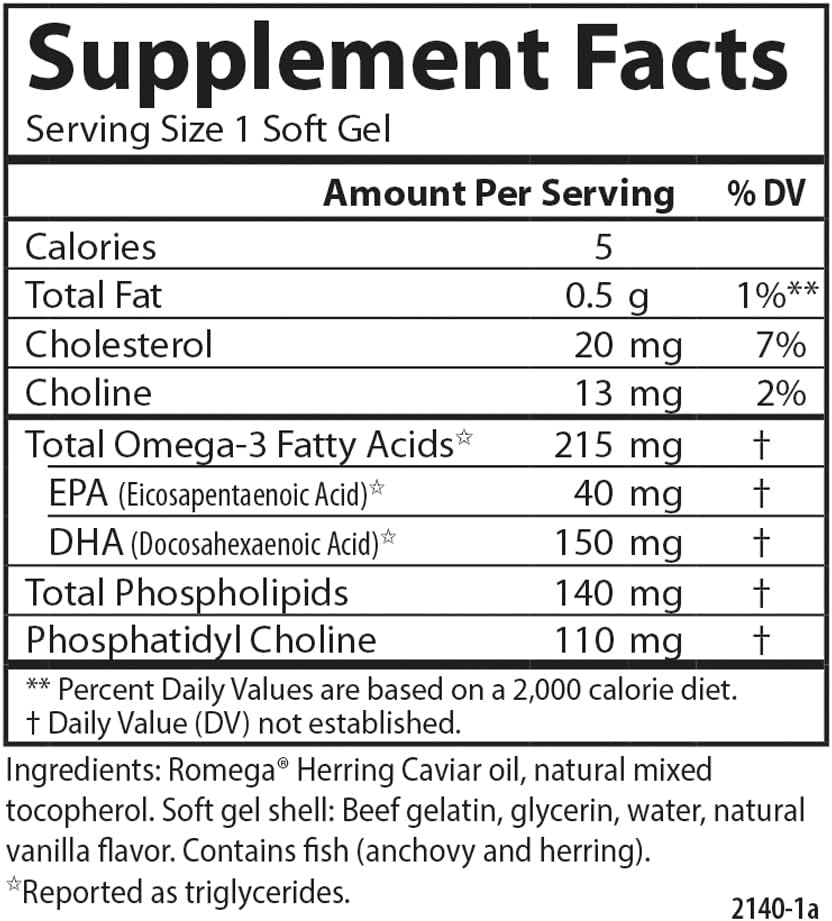 Carlson Omega-3s with SPMs and Phospholipid Omega-3s for Healthy Brain Aging - 60 Soft Gels