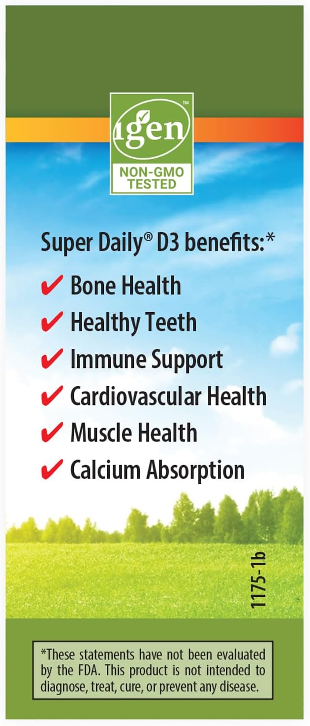 Carlson Plant-Based Super Daily D3 Liquid Drops - 2000 IU per Drop, Vegetarian Vitamin D Supplement from Algae - Unflavored - 90 Drops