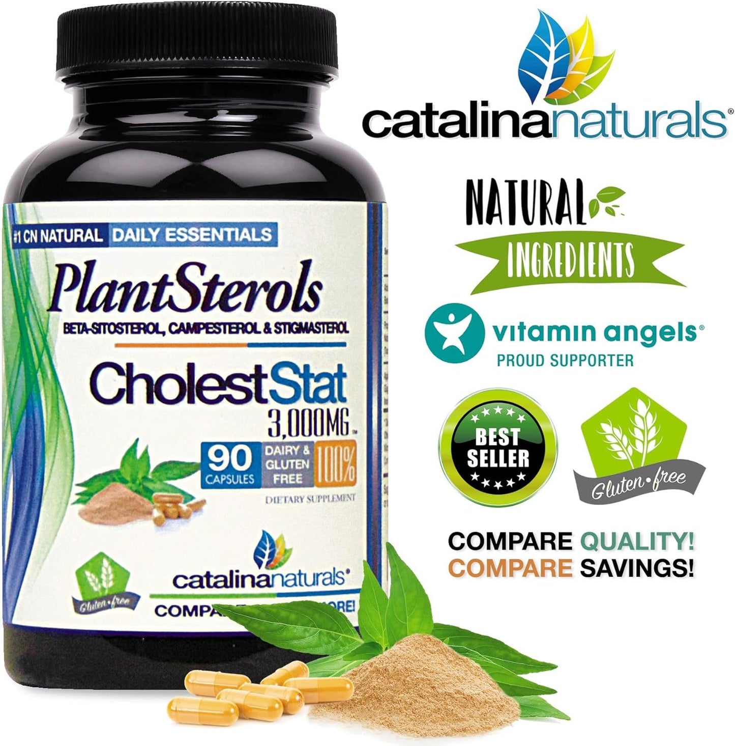 Catalina Naturals Triple Strength Phytosterol Complex Cholest-Stat Supplement 90 Count