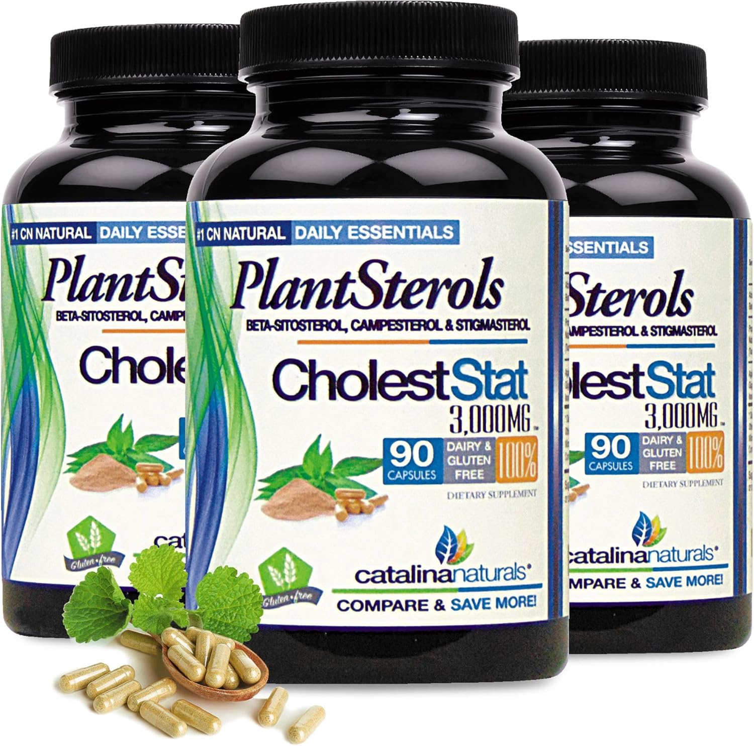 Catalina Naturals Triple Strength Phytosterol Complex Cholest-Stat Supplement 90 Count