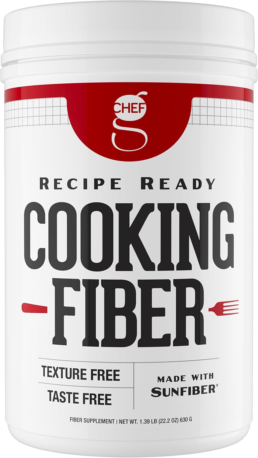 CAVU NUTRITION Chef G's Cooking Fiber (90 Servings) - Sunfiber® | Tasteless, Odorless, Grit-free | Natural, Gluten-Free | Low FODMAP, Glyphosate Residue Free, Vegan