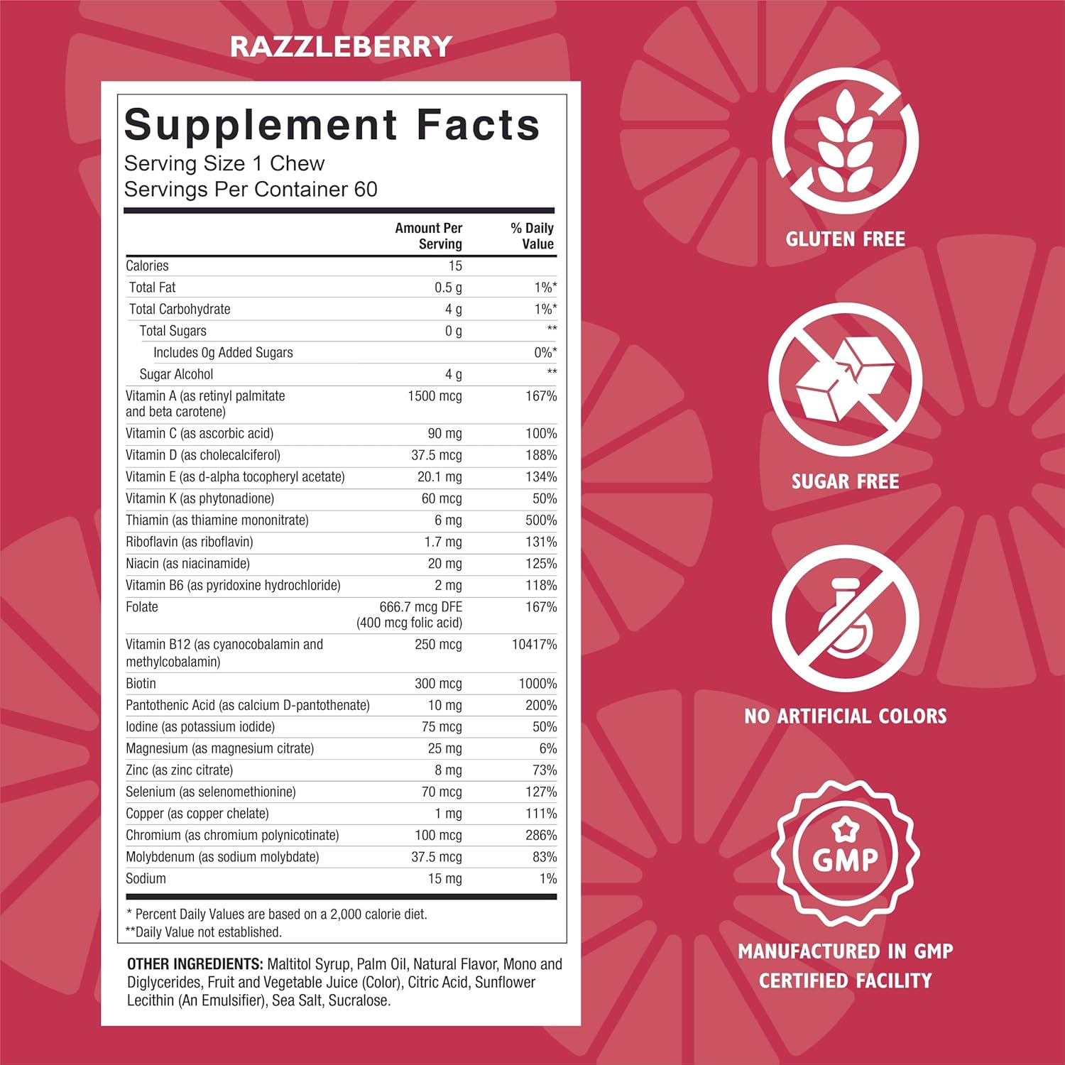 Celebrate Vitamins Bariatric Multivitamin Soft Chews - Berry/Strawberry/Orange - 180ct - Sugar & Gluten Free - Gastric Bypass & Sleeve Gastrectomy Supplement