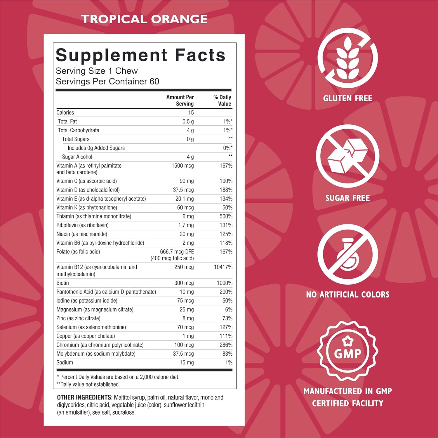 Celebrate Vitamins Bariatric Multivitamin Soft Chews - Berry/Strawberry/Orange - 180ct - Sugar & Gluten Free - Gastric Bypass & Sleeve Gastrectomy Supplement
