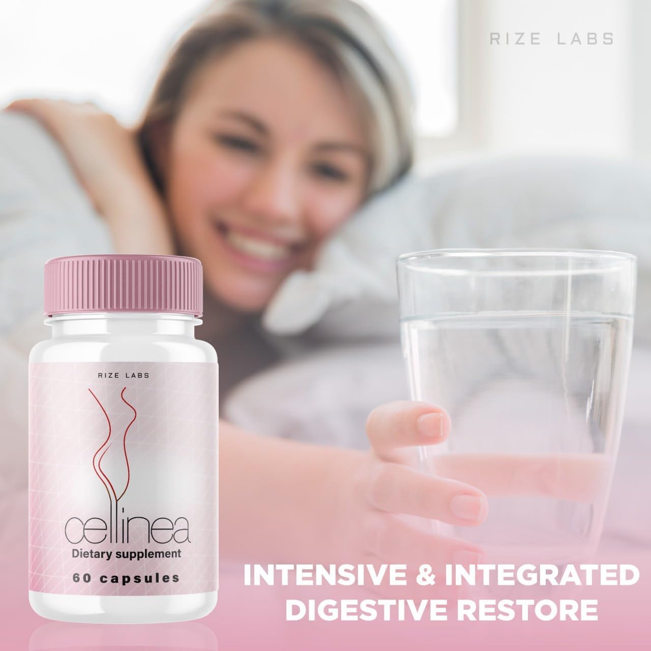 Cellinea Pills - All-Natural Capsules for Healthy Skin Hydration (60 Capsules) by rize labs