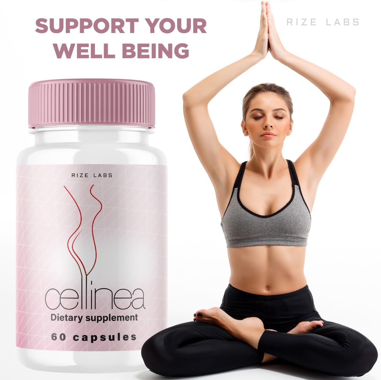 Cellinea Pills - All-Natural Capsules for Healthy Skin Hydration (60 Capsules) by rize labs