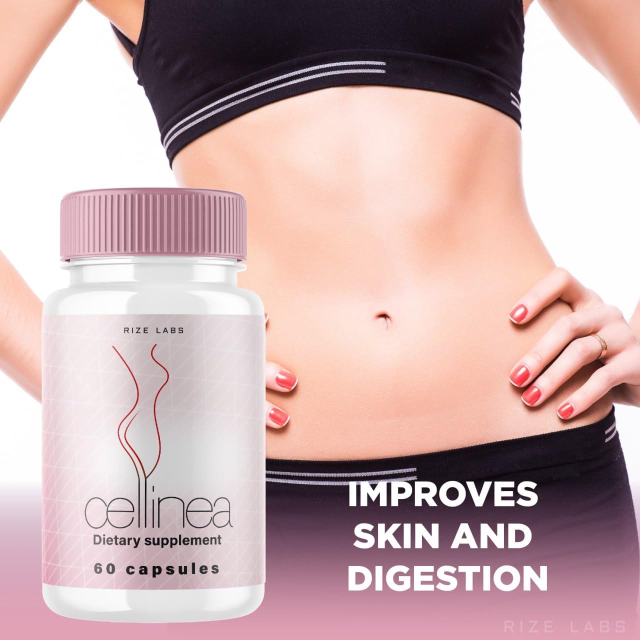 Cellinea Pills - All-Natural Capsules for Healthy Skin Hydration (60 Capsules) by rize labs