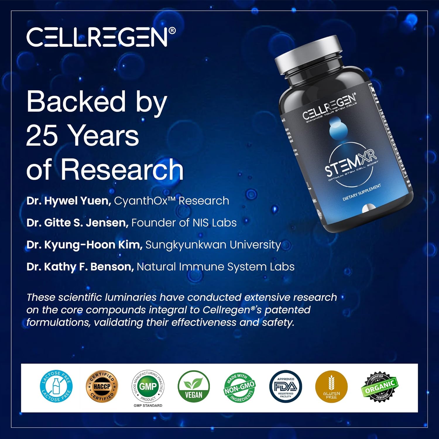 Cellregen StemXR: Stem Cell Activator & Enhancer for Longevity and Vitality - Blue Green Algae Supplement - 90 Capsules