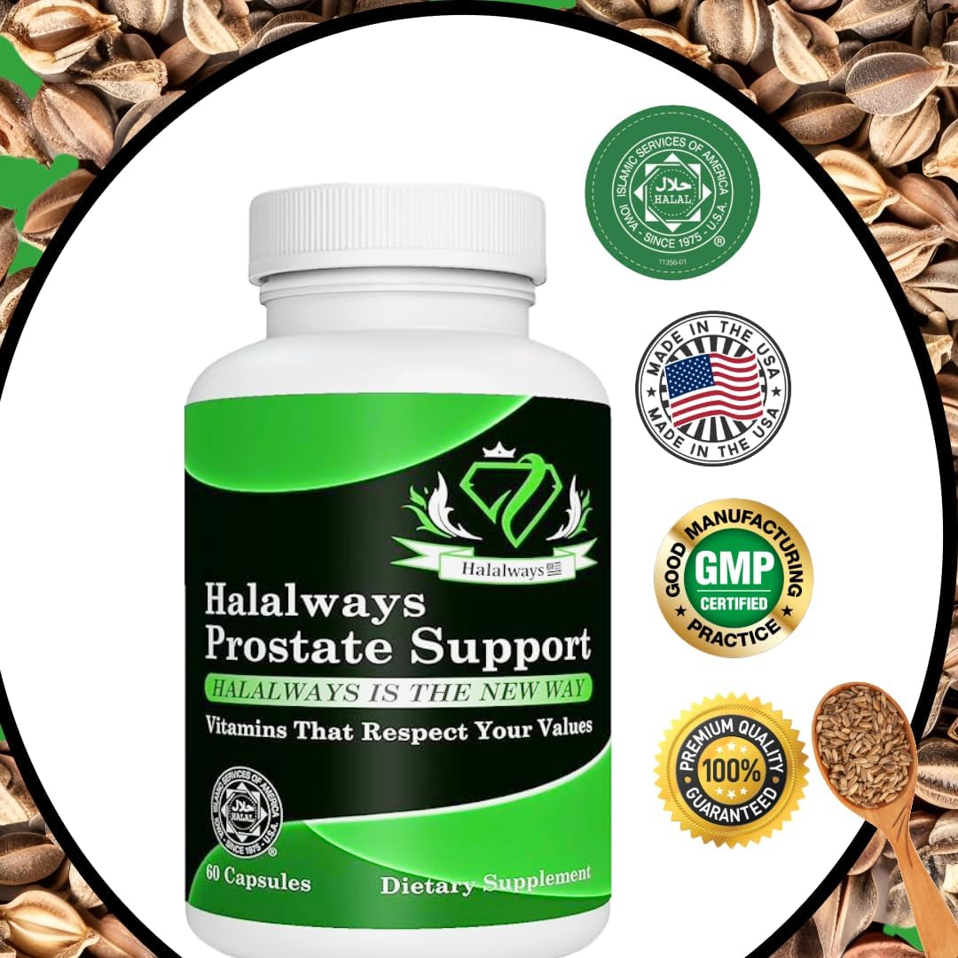 Certified Halal Halalways Prostate Support Supplement with Saw Palmetto & Plant Sterol Complex