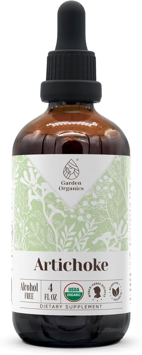 Certified Organic Artichoke Extract Tincture, Alcohol-Free | High-Potency Dietary Supplement | USDA Organic Dried Leaf 4 oz
