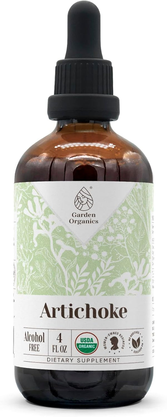 Certified Organic Artichoke Extract Tincture, Alcohol-Free | High-Potency Dietary Supplement | USDA Organic Dried Leaf 4 oz