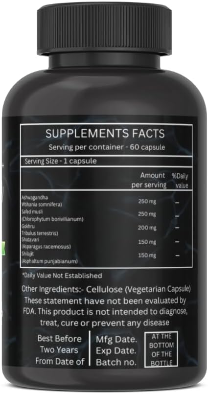 Certified Organic Heroot Black Panther - 60 Vegetarian Capsules, Non-GMO, Gluten Free