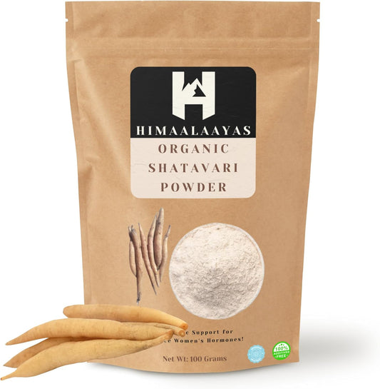 Certified Organic Shatavari Powder for Women's Hormone Balance | Herbal Supplement for Digestion & Reproductive Health | Ayurvedic Support - 100g Pack of 1